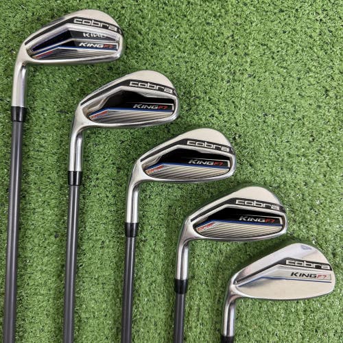 Cobra King F7 One Length Iron Set 7-PW GW Fujikura Pro Regular Flex Left Handed