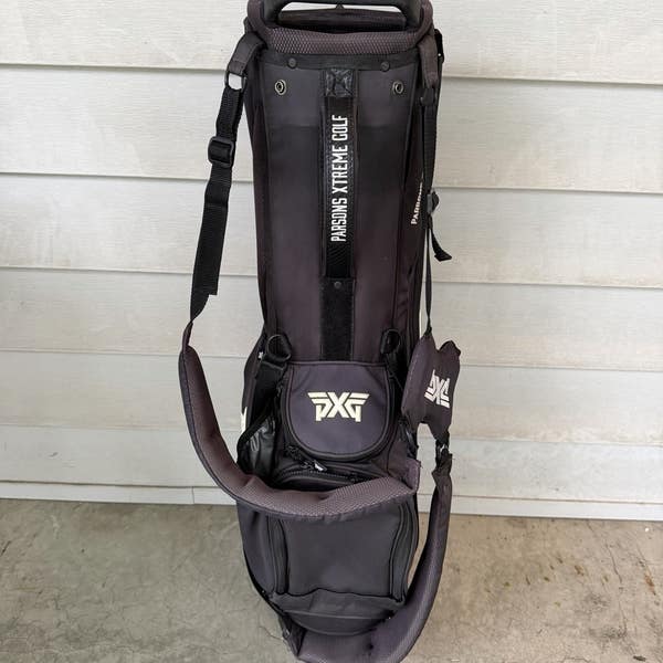 PXG Parsons Xtreme Golf 4 Way Stand Carry Bag Dual Straps Black