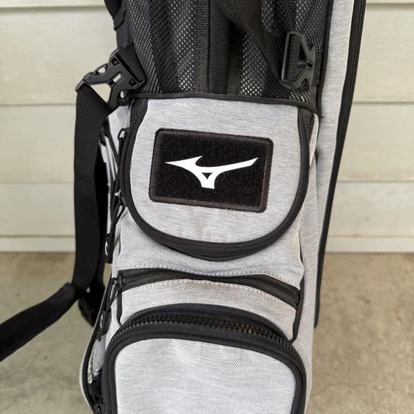 Mizuno BR-D4 Golf Stand Carry Cart Bag 6 Way Dividers Gray Black