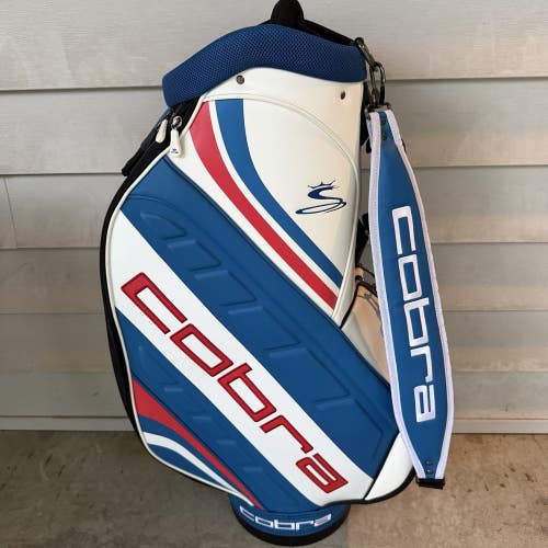 Cobra One Length Progressive Length Golf Cart Staff Caddy Bag White Black Blue
