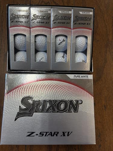 2 Dozen Srixon XV Golf Balls / White
