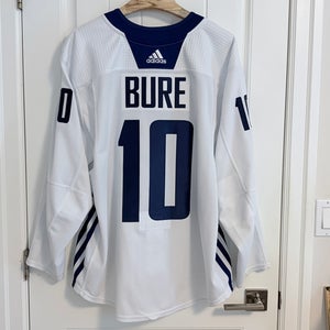 Adidas Vancouver Canucks Pavel Bure White Practice MIC Jersey Size 58