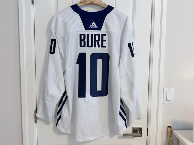 Adidas Vancouver Canucks Pavel Bure White Practice MIC Jersey Size 58