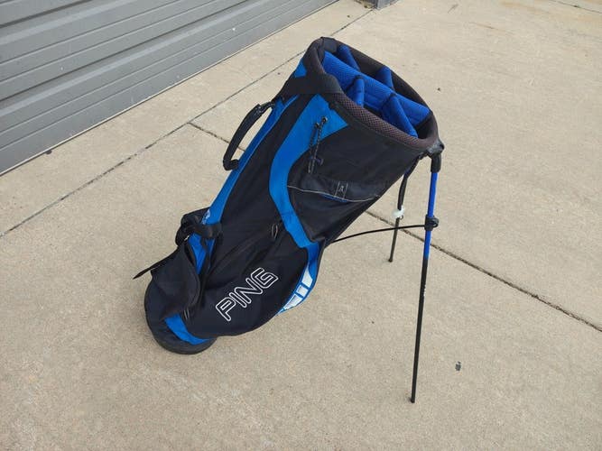 Ping Lightweight 6 Divider Dual Strap Golf Stand Bag Blue Black