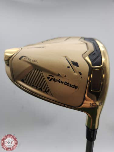 2025 TAYLORMADE QI35 DESIGNER SERIES GOLD DRIVER 10.5* REG FUJI SPEEDER GOOD