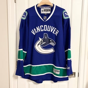 Authentic Reebok Vancouver Canucks Blue Orca Home Jersey Size XXL 2XL