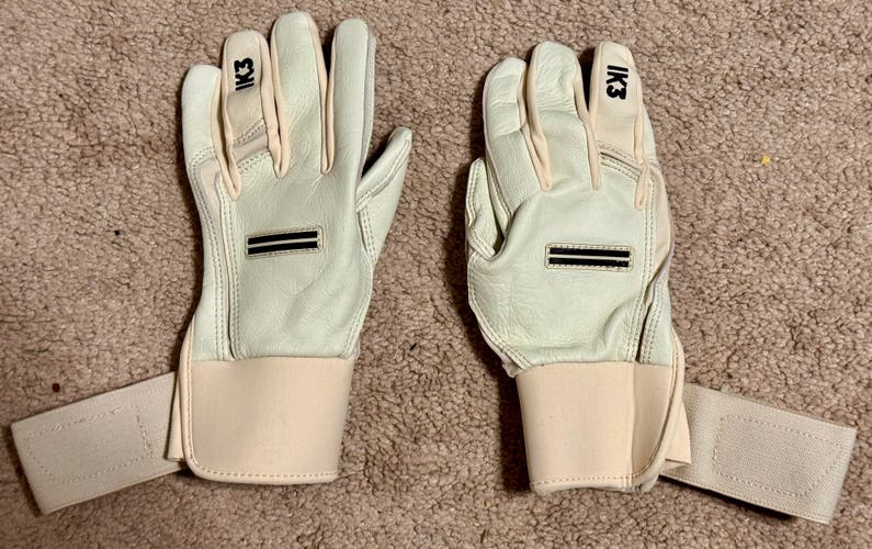 Warstic IK3 PRO CABRETTA LONG CUFF BATTING GLOVES "BONE" YM