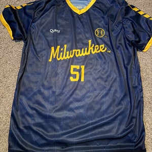 Blue Freddy Peralta XL Adult Unisex Jersey (New)