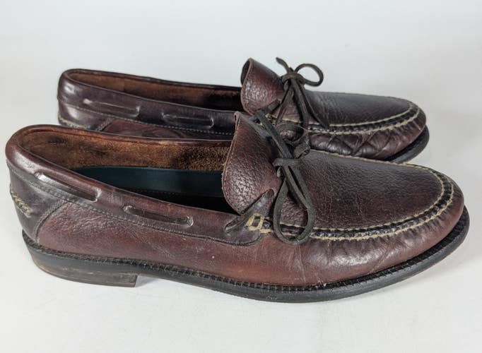 H.S. Trask Bozeman Montana Mens 10.5M Bison Brown Leather Oxford Shoes