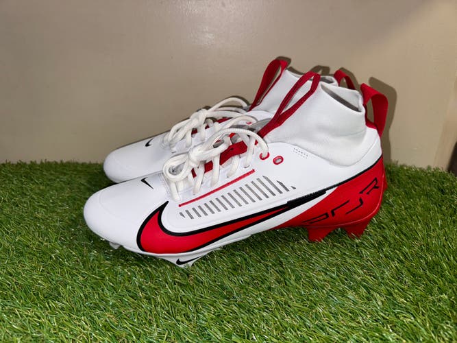 Nike Vapor Edge Pro 360 2 TB Football Cleats Mens Size 10.5 White University Red