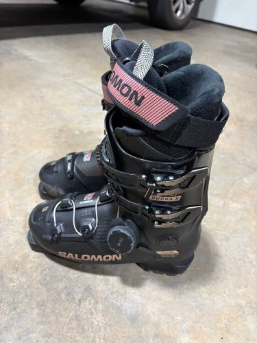 Mondo 26 & 26.5 Women's Salomon S/Pro Supra BOA 90 Ski Boots Soft Flex (Used)