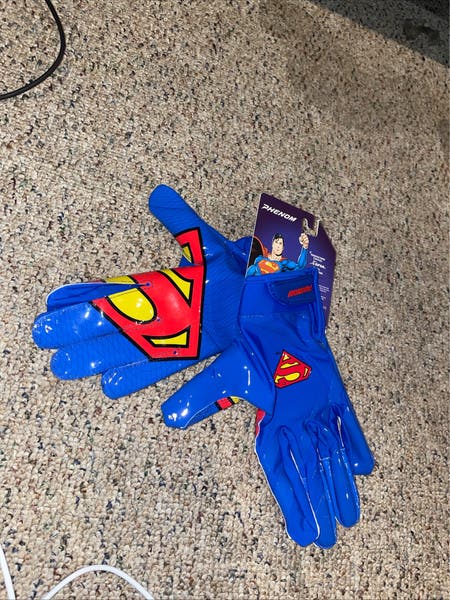 Superman Football Gloves - VPS1 by Phenom Elite | SidelineSwap