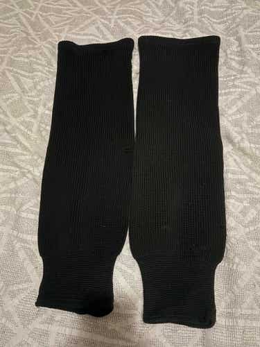 Knit Ice Hockey Socks Black, Size Adult 26" Good Condition
