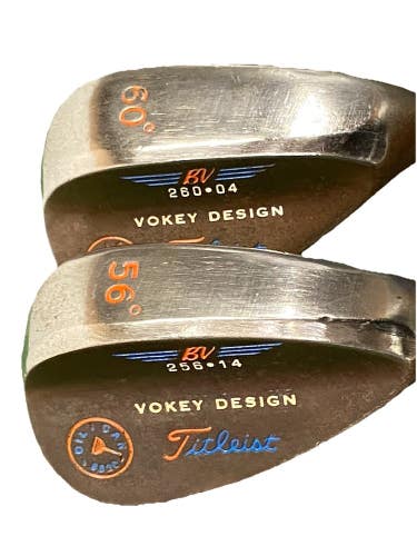 Titleist Vokey Oil Can Painted Wedge Set SW,LW RH KBS Tour FST Steel Stock Grips