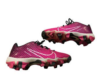 Used Nike DIAMOND BB/SB Cleats Pink And Black Junior 04 11873-S000220920