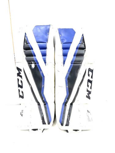 Used CCM E3.5 Goalie Leg Pads Junior White 30" 11860-S000308138