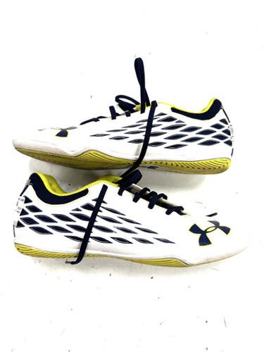 Used Under Armour Soccer Indoor Shoes White Youth 07.5 11860-C000308206