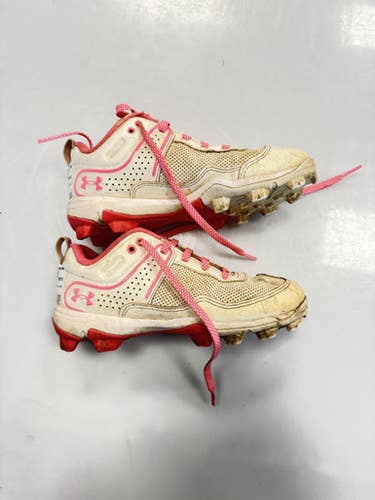 Used Under Armour CLEAT BB/SB Cleats White Junior 02.5 11860-S000296706