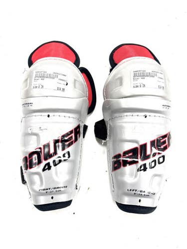 Used Bauer 400 Youth Shin Guards Grey 8" 11860-S000307384