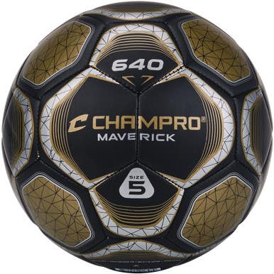 New MAVERICK SZ 3 BLK/GOLD SOCCER BALL 11860-CHPSB643BVG