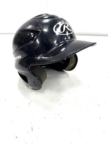 Used Rawlings 6 1/4 - 6 7/8 Batting Helmet No Mask Black One Size 11860-S000308359