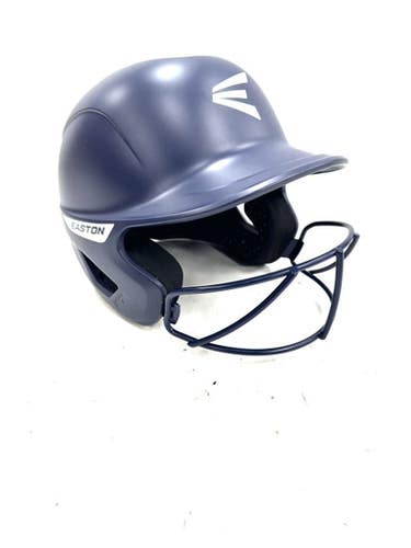 Used Easton 7 1/8-7 3/4 Batting Helmet w/Mask Navy Blue One Size 11860-S000308392