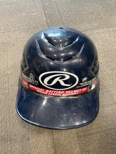 Used Rawlings RCFH 6 1/2 - 7 1/2 Batting Helmet No Mask Navy Blue One Size 11614-S000236478