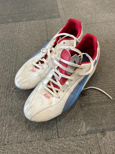 Used Puma EVO SPEED Soccer Cleats Red Senior 9 11614-S000236470