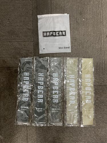 Used HAPBEAR 5 PACK FLAT BAND SET Flat Band Grey Extra Light 11614-S000236441