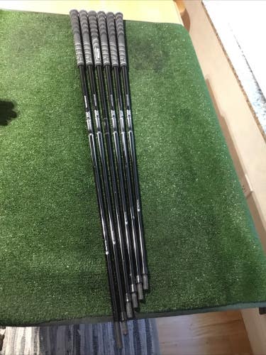Set Of 6 Mitsubishi MMT 85g Stiff Graphite Irons Set Shafts 34.5 - 37 5/8 .355