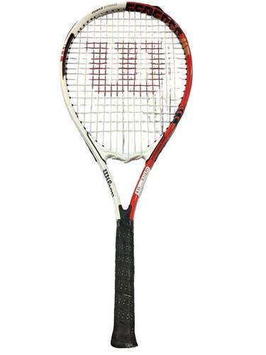 Used Wilson POWER STRINGS Adult Tennis Racquet Red 4 1/4" 11347-S000269012