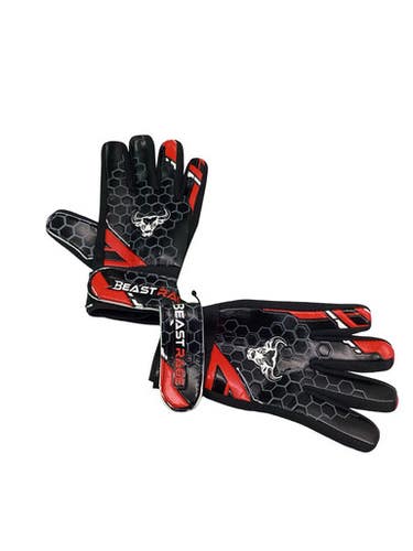 Used BEAST RAGE YTH GOALIE GLOVES Soccer Goalie Gloves Red 5 11347-S000268988