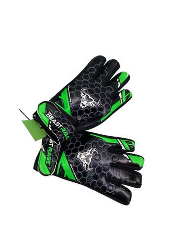 Used BEAST RAGE YTH GOALIE GLOVES Soccer Goalie Gloves Green 6 11347-S000268987