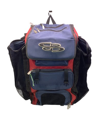 Used BoomBah 4 BAT ROLLING BAG BB/SB Player Wheeled Bag Royal Blue And Red 11347-S000268961