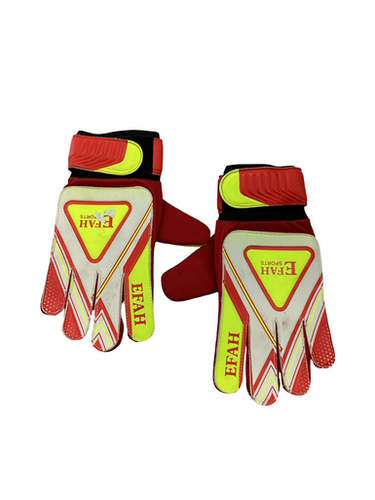 Used EFAH SPORTS GOALIE GLOVES Soccer Goalie Gloves White 4 11613-S000182215