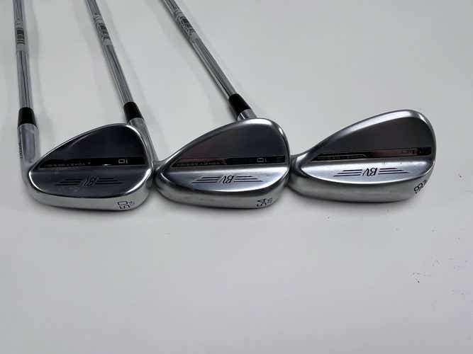 Titleist Vokey SM10 Tour Chrome Wedge Set 50* 12 54* 10 58* 8 Steel Mens RH