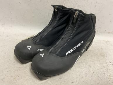 Used Fischer XC PRO Mens NNN XC Ski Boots Black W 07-07.5 / JR 05.5-06 11855-S000203578