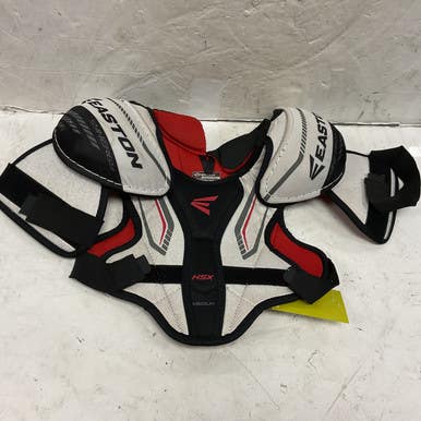 Used Easton SYNERGY HSX Youth Shoulder Pads White/Black/Red MD 11855-S000203571