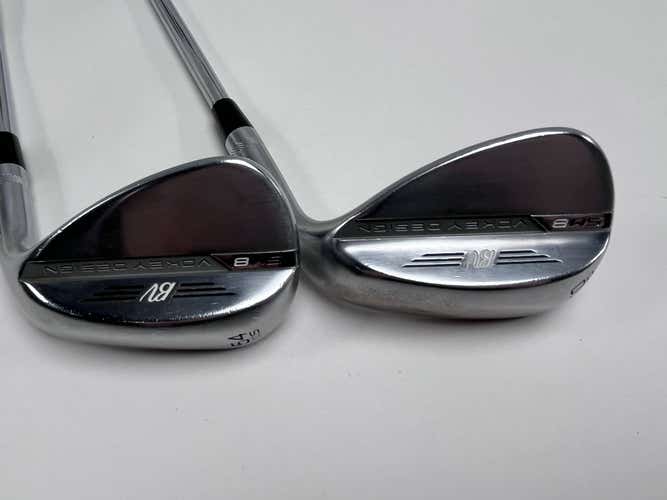 Titleist Vokey SM8 Tour Chrome Wedge Set 54* 10 60* 12 Wedge Steel Mens RH