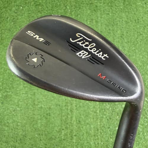 Titleist Vokey SM6 Jet Black Lob Wedge 58 08 M-Grind Steel Shaft Wedge Flex