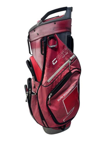 Used Sun Mountain C130 CART BAG Mens Cart Bag White And Red 11835-S000208195