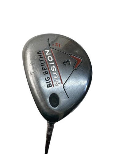 Used Callaway BIG BERTHA FUSION Mens Fairway Wood LH Black 3 Wood 11835-S000208247