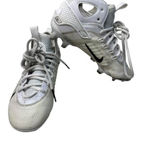 Used Nike LAX Cleats Boys White Junior 04.5 11835-S000208323