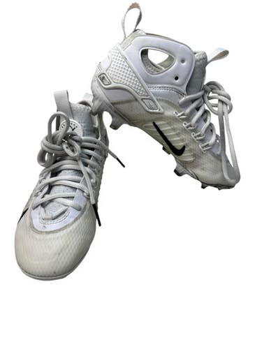 Used Nike LAX Cleats Boys White Junior 04.5 11835-S000208323