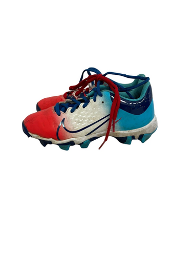 Used Nike HYPERDIAMOND KEYSTONE BB/SB Cleats White/Royal/Red Junior 03 11692-S000150442