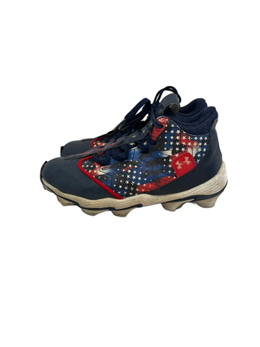 Used Under Armour HARPER BB/SB Cleats Navy Blue And Red Junior 02 11692-S000150470