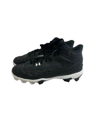 Used Under Armour LEADOFF MID BB/SB Cleats Black Junior 03.5 11692-S000150518