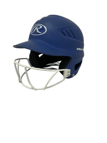 Used Rawlings RCFH Batting Helmet w/Mask Royal Blue One Size 11692-S000150530