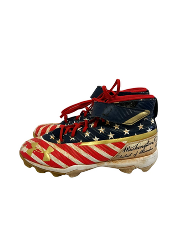 Used Under Armour HARPER BB/SB Cleats White/Red/Navy Junior 05 11692-S000150587