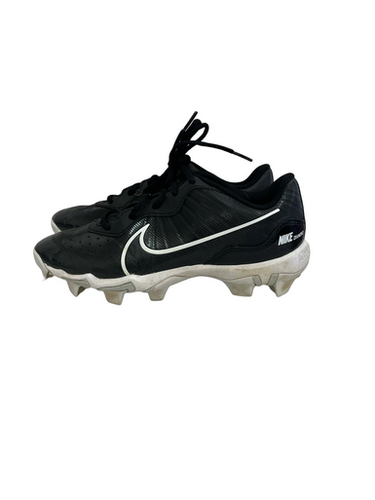 Used Nike ALPHA HURACHE KEYSTONE BB/SB Cleats Black Junior 06 11692-S000150588